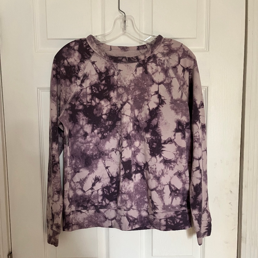 Sonoma Purple Tie-Dye Crewneck